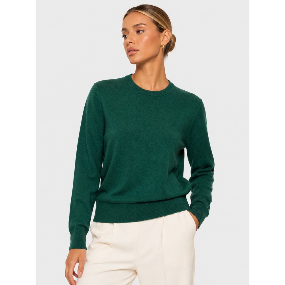 Quince 100% Mongolian Cashmere Crewneck Sweater Everglade Green XL